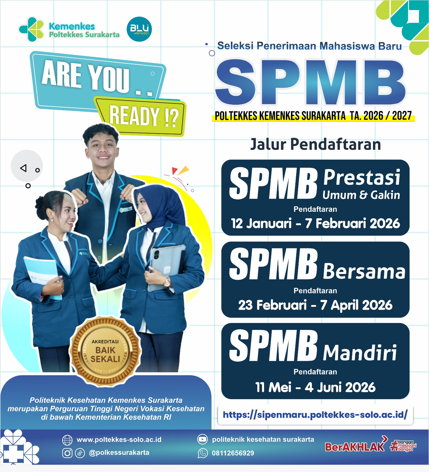 Seleksi Penerimaan Mahasiswa Baru (SPMB) Poltekkes Kemenkes Surakarta TA 2026/2027